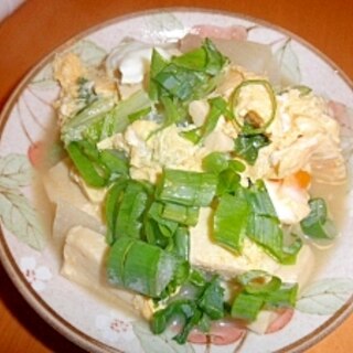 高野豆腐の味噌卵とじ